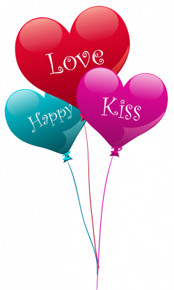 Transparent Heart Kiss Love Happy Balloons PNG Clipart | Gallery ...