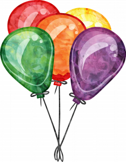 Birthday Balloon Party Clip art - Birthday party balloons 3938*5051 ...