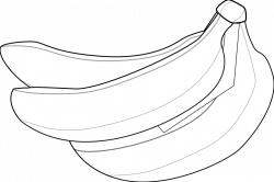 clipartist.net » Clip Art » bananas black white line art SVG