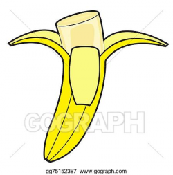 Vector Clipart - Cut banana. Vector Illustration gg75152387 ...