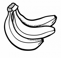 Banana Clipart Banana Drawing - Banana Clip Art Black And ...