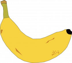 A drawing of a yellow banana fruit free image