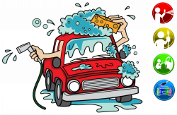 Car wash Cartoon Clip art - Cartoon car wash advertisement 3248*2126 ...