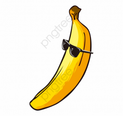 Banana Png Clipart - Cartoon Banana With Sunglasses ...