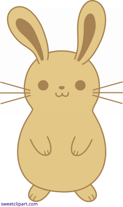 Bunny Rabbit Cute Brown Clipart - Sweet Clip Art