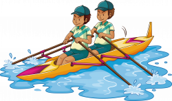 Rowing Kayak Clip art - Men double rowing competition 2686*1587 ...