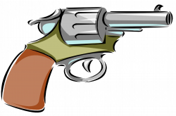 Firearm Cartoon Drawing Pistol Clip art - hand gun 1909*1263 ...