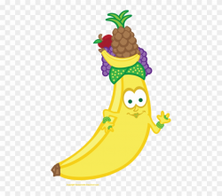 Pineapple Clipart Banana - Face Fruit Clipart - Png Download ...