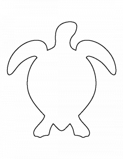Sea turtle pattern. Use the printable outline for crafts, creating ...