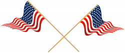 USA Crossed Flags Transparent PNG Clip Art | Gallery Yopriceville ...
