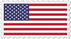 Clipart - USA flag stamp
