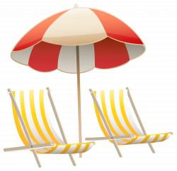 Beach Umbrella and Chairs PNG Clipart Image | Gallery Yopriceville ...