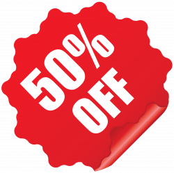 50% Off Sticker PNG Clipart Image | Gallery Yopriceville - High ...