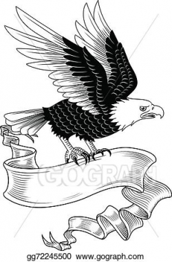 EPS Vector - Eagle with banner. Stock Clipart Illustration ...