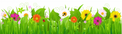 Grass with Flowers and Bee PNG Clipart | Gallery Yopriceville ...