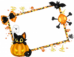 Cute halloween border frame - free clip art, Childrens halloween ...
