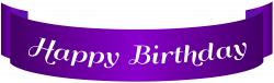 Happy Birthday Purple Banner PNG Clip Art | Gallery Yopriceville ...