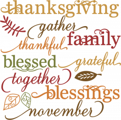 28+ Collection of Happy Thanksgiving Word Clipart | High quality ...