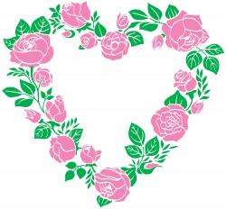 Pink Rose Heart Border PNG Clip Art Image | Gallery Yopriceville ...