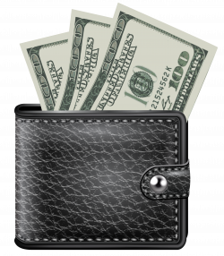 Black Wallet with Money PNG Clipart | Gallery Yopriceville - High ...