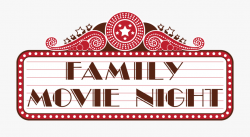 Ticket Clipart Movie - Family Movie Night Banner #54556 ...
