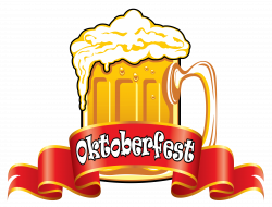 Oktoberfest Red Banner with Beer PNG Clipart Image | Oktoberfest ...