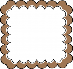 Clipart of cute border outlines brown