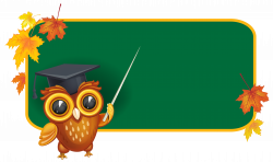 Owl with School Board PNG Clipart Image | Gallery Yopriceville ...