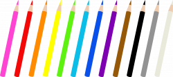 Colored Pencils Single Clipart