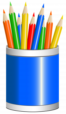 Blue Pencil Cup PNG Clipart Image | Gallery Yopriceville - High ...