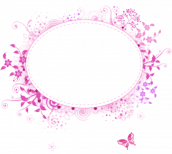 pink border png | png frames category 460 views floral oval pink ...