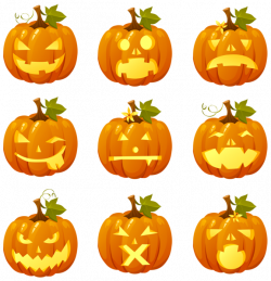 Halloween Pumpkin Smiles Collection PNG Clipart | Gallery ...