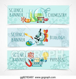 Vector Illustration - Science banner set. EPS Clipart ...