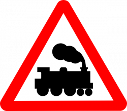 Train Road Signs clip art - vector cl… | Jaxson's 2nd red, aqua ...