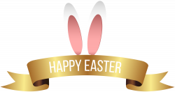 Happy Easter Banner Transparent Clip Art | Gallery Yopriceville ...
