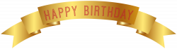 Happy Birthday Gold Banner PNG Clip Art | Gallery Yopriceville ...