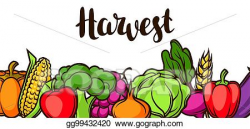 Clip Art Vector - Harvest festival banner. autumn ...