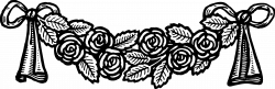 Vintage Roses Banner Decoration - Free Clip Art