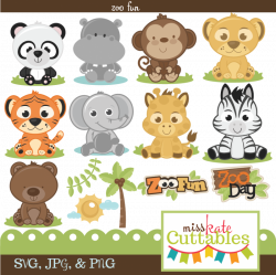 Miss Kate Cuttables Zoo Fun Bundle SVG files for scrapbooking free ...