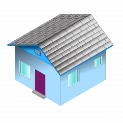 Clipart - Small Blue House