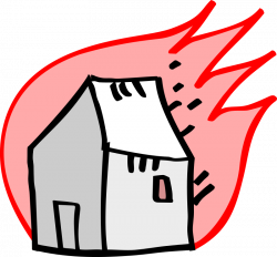 Clipart - Solea's burning house (graffiti)