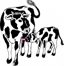 Cow And Calf Clip Art at Clker.com - vector clip art online, royalty ...