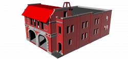 Fire station building : Prototypes / Models - TT scale trains and models