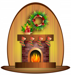Clipart - Christmas Fireplace