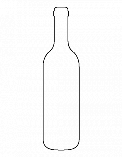 Liquor clipart wine bottle outline - Pencil and in color liquor ...
