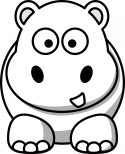 Hippo clip art black and white free clipart images 4 - ClipartBarn