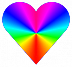 free rainbow art | rainbow heart clipart sketch, 10cm photo ...