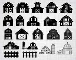 Barn SVG Bundle, Farm Barn SVG, Barn Clipart, Barn Cut Files For  Silhouette, Files for Cricut, Barn Vector, Farm Svg, Dxf, Png, Eps, Design