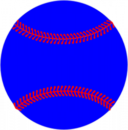 Blue Baseball, Red Lacing Clip Art at Clker.com - vector clip art ...