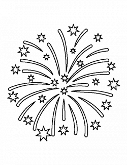 Fireworks pattern. Use the printable outline for crafts, creating ...
